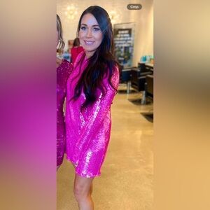 Show Me Your MuMu Pink Sequin Mini Dress